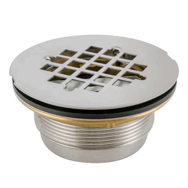 Mediterraneo 4.25 in. Round Shower Drain, Squares Design