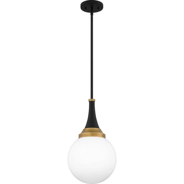 Quoizel Arlo 100-Watt 1-Light Matte Black Mini Pendant Light