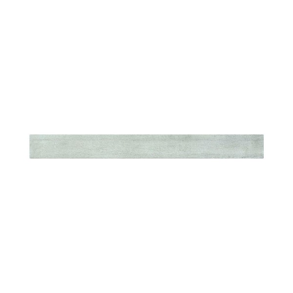 ANDOVA Vestige Grisaille Satin Glossy 2 in. x 18 in. Fluted Porcelain ...