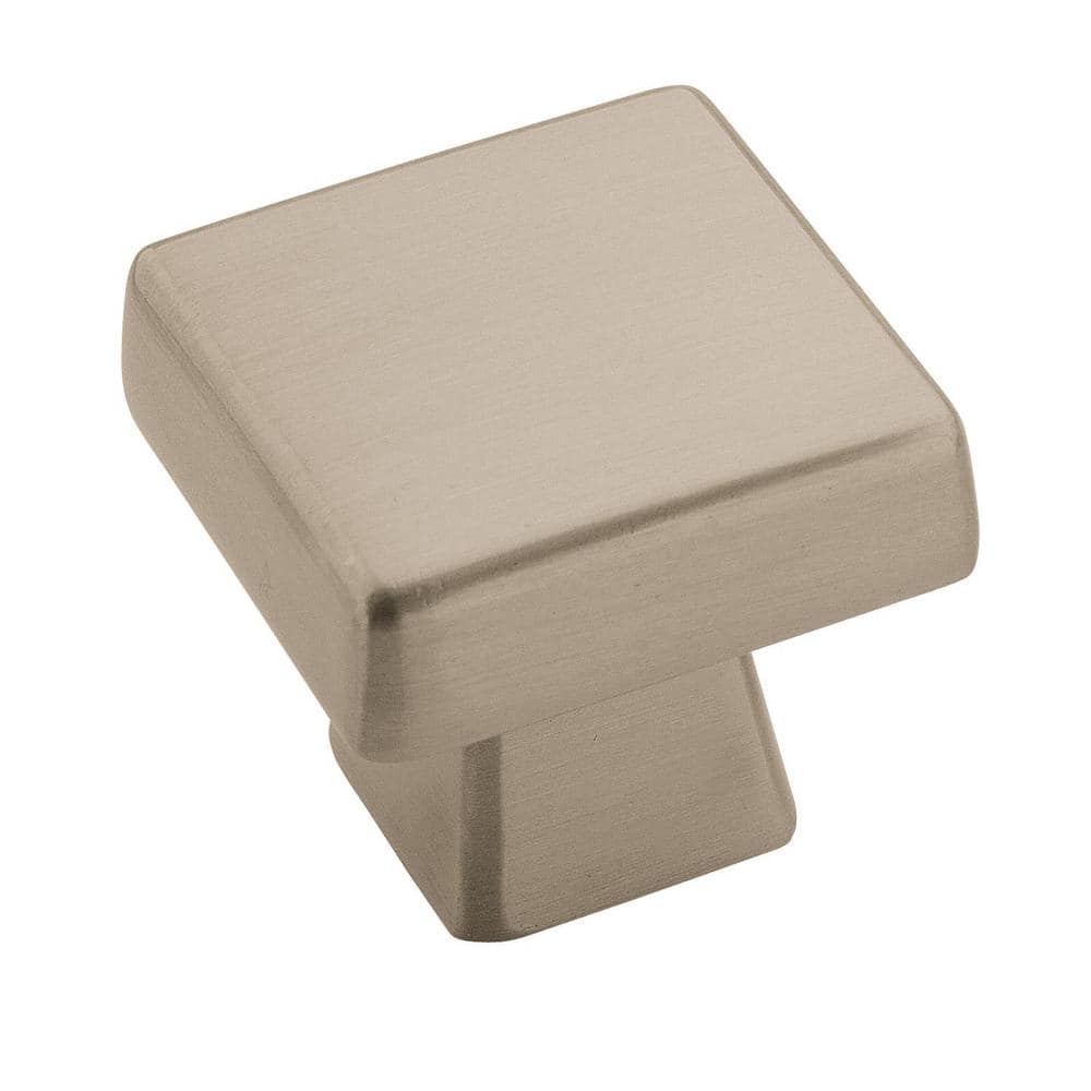 Blackrock 1-3/16 in. (30mm) Modern Satin Nickel Square Cabinet Knob