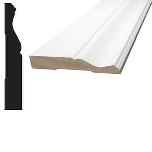 9/16 in. D x 5-1/4 in. W x 96 in. L Pine Wood Primed White Finger-Joint Baseboard Moulding Pack (6-Pack)