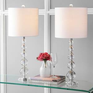 Nala 28.5 in. Crystal Table Lamp, Clear/Chrome (Set of 2)