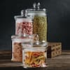 Mason Craft and More 93 oz. Glass Jar with Pop Up Lid TTU-V1506-EC - The  Home Depot