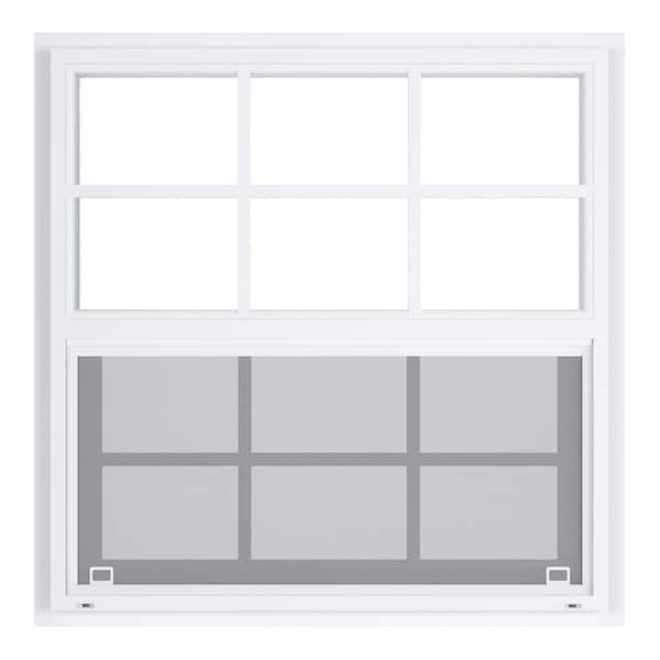 Ply Gem 35.25 in. x 35.25 in. 400 Series White Aluminum Single