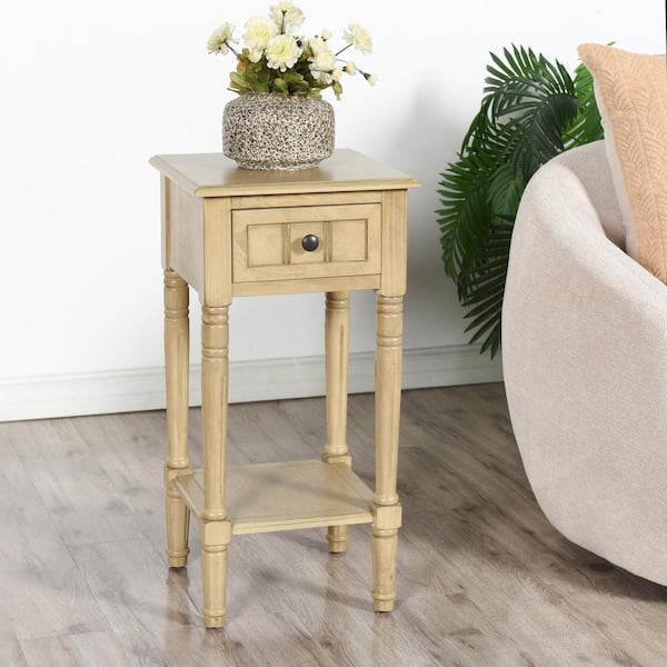Hampton 14 in. Sahara MDF Square End Table