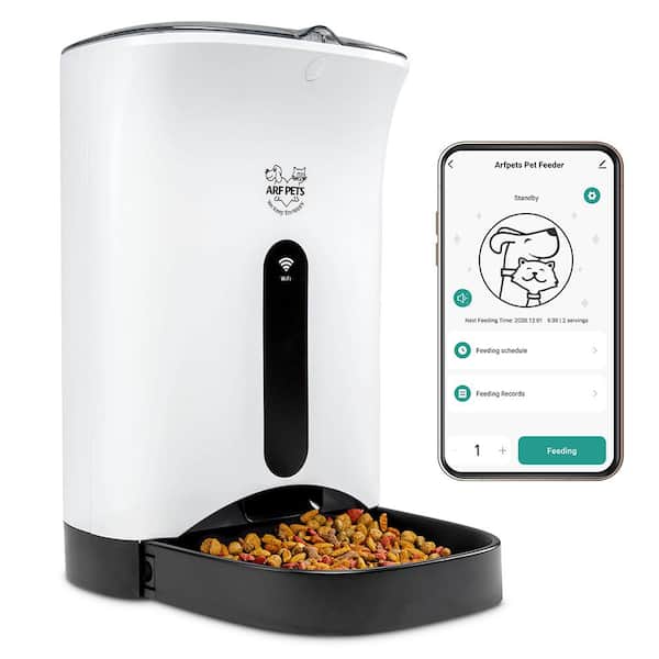 ARF PETS Smart Automatic Pet Feeder W/Wi-Fi, Programmable Food Dispenser for Dogs and Cats