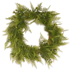 22 in. Artificial Garden Accents Boston Fern Wreath