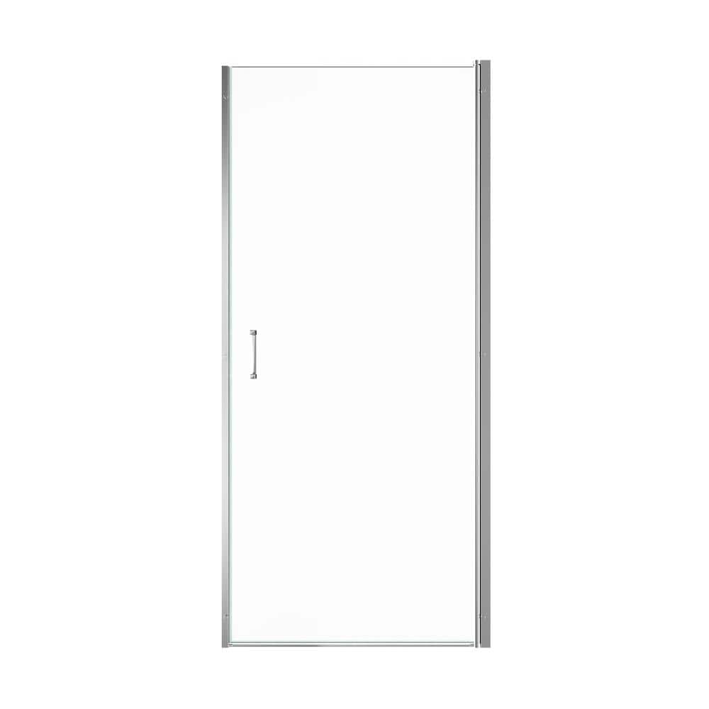 "34""W x 72""H Semi-Frameless Circular Pivot Shower Door, 1/4"" SGCC Glass, Polished Chrome Hardware" price history on PriceWatchPro