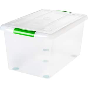 61 Qt. Store and Slide Storage Box in Clear (2-Pack)