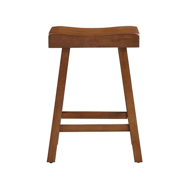 Home 2 Office Jackson 24 in. Oak Backless Wood Bar Stool