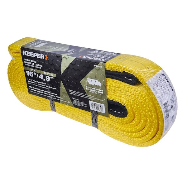 2 Pack 6 Foot x 2 Inch Ply Nylon Web Sling Lift Tow Straps Heavy Duty 10000 LBS 