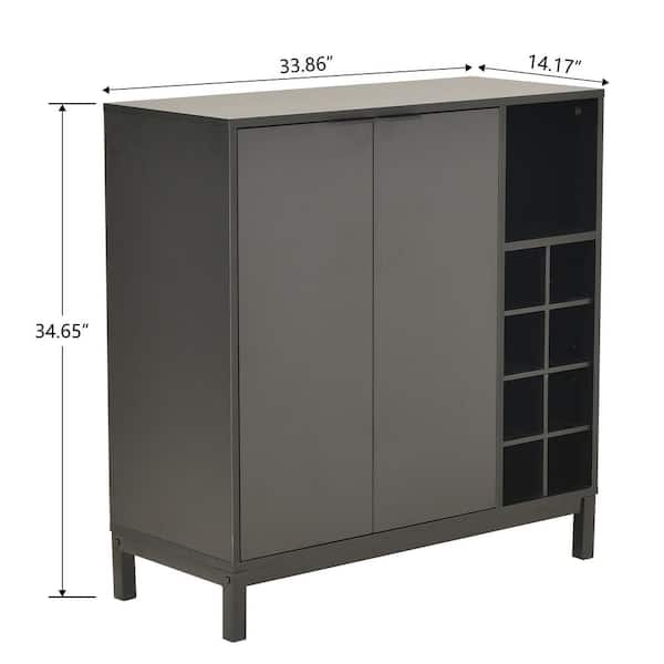 Aoibox 34 in. Bar Cabinets Sideboards Coffee Bar Cabinet