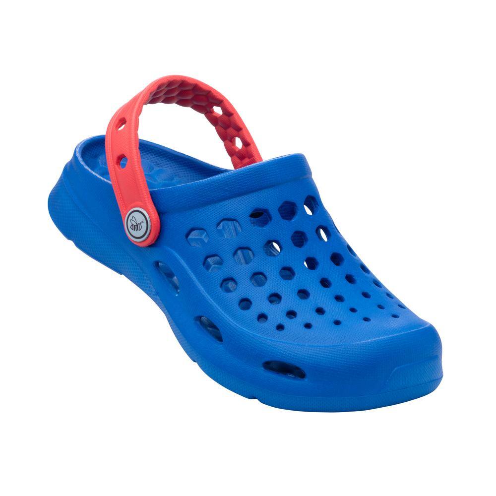 JOYBEES Kids Active Clog Slip-on EVA Garden Shoe - Sport Blue/Red Size ...