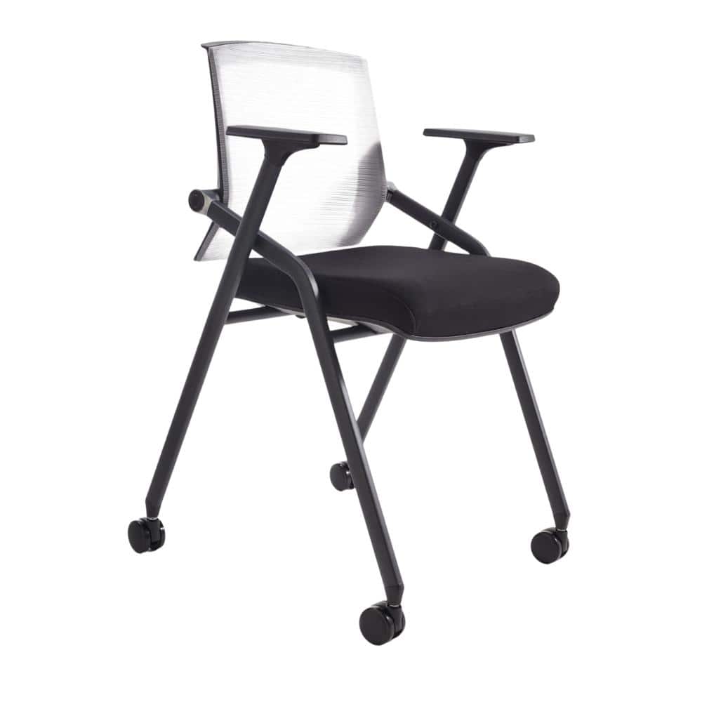 "2 Pack 23.6""D x 21.2""W x 32.8""H Gray Conference Room Chairs, Folding Chair with Lumbar Support and Sliding Armrest" price history on PriceWatchPro