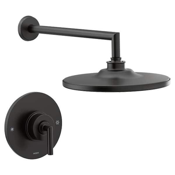 MOEN Arris Single Handle 1-Spray Eco-Performance Shower Faucet Trim Kit in Matte Black (Valve Not Included)
