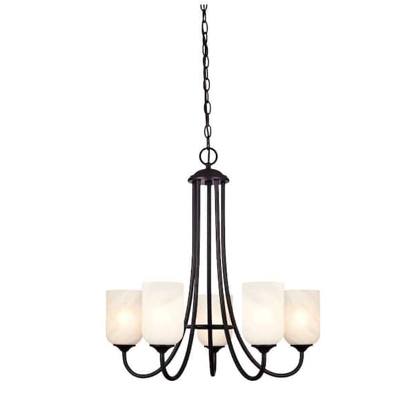 Westinghouse Treebridge Station 5-Light Espresso Chandelier