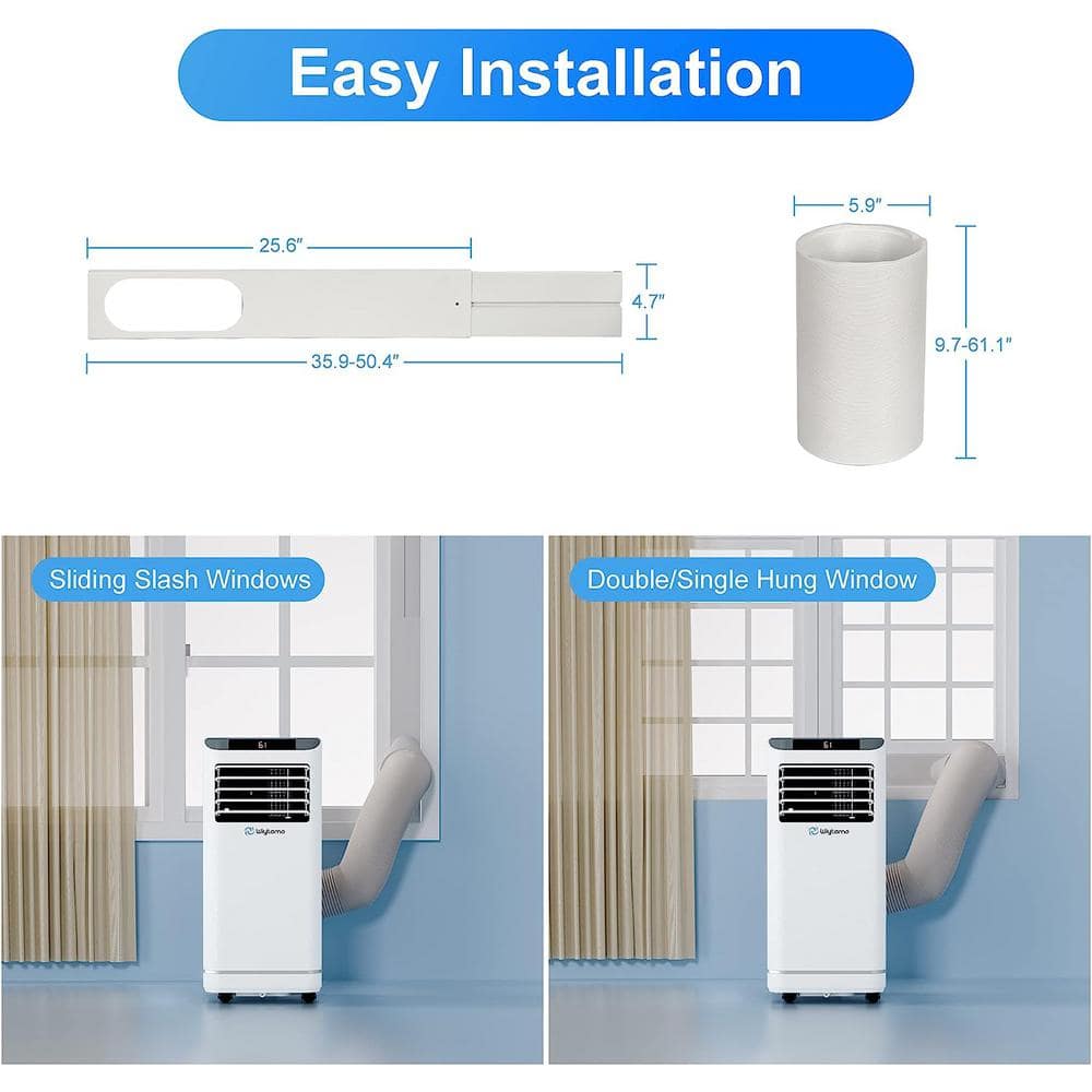 White 10,000 BTU Portable Air Conditioner with Heater and Remote