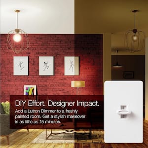 Glyder Dimmer Switch for Incandescent and Halogen Bulbs, 600-Watt/Single-Pole, White (GL-600H-DK)