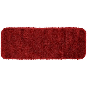 Serendipity Chili Pepper Red 22 in. x 60 in. Washable Bathroom Accent Rug