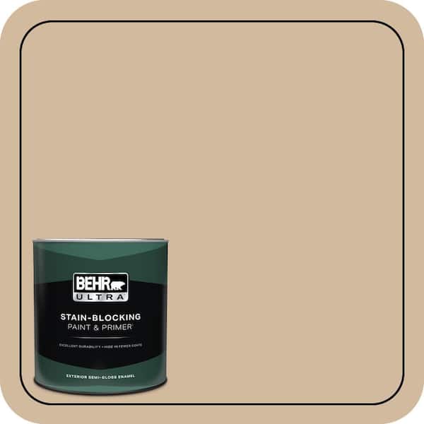 BEHR ULTRA 1 qt. #S280-3 Practical Tan Semi-Gloss Enamel Exterior Paint & Primer