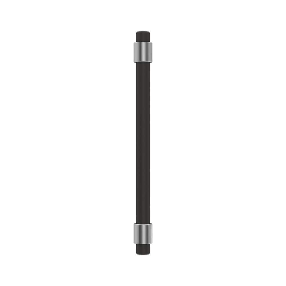 Modern Matte Black and Chrome Bar Cabinet Pull