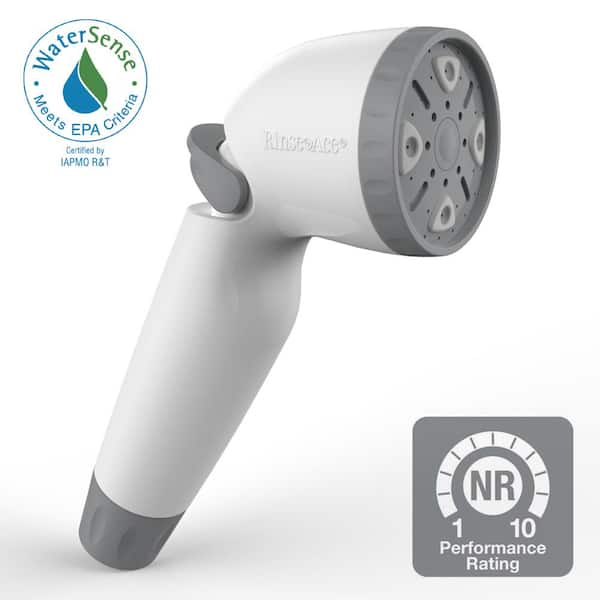 1-Spray 2 in. Single Freestanding Handheld Adjustable Shower Head in White 1-Spray 2 in. Single Freestanding Handheld Adjustable Shower Head in White