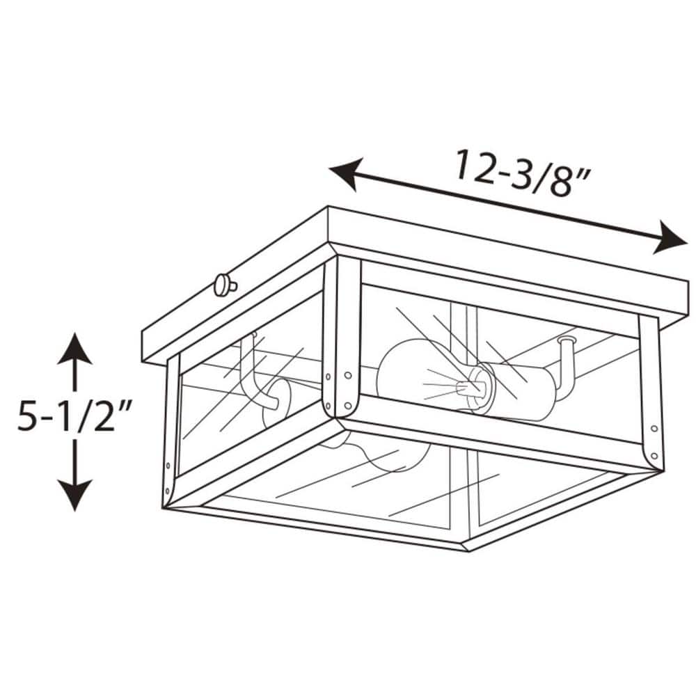 Union Square Stainless Steel Glass Flush Mount Light