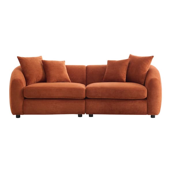 CHRISTOPHER KNIGHT HOME Chikafusa 87 in. Round Arm Cloud Curved