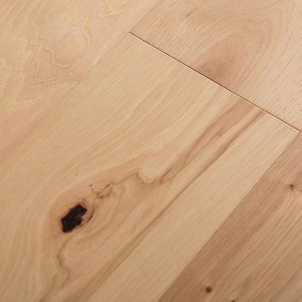 NATU Aged Brushed Hickory 3/8 in. T x 7.5 in. W Click Lock Wire Brushed Engineered Hardwood Flooring (19.43 sq.ft./case)