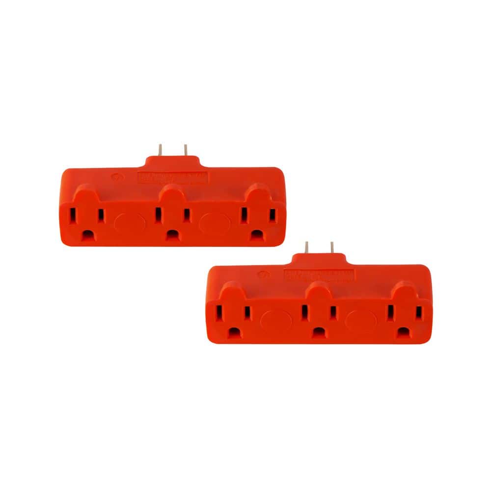 Indoor Tri-Tap 3-Outlet Orange (2-Pack) price history on PriceWatchPro
