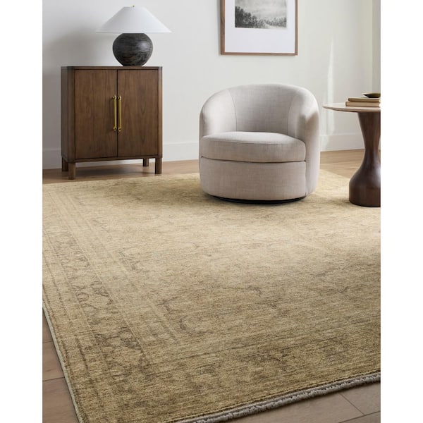 Galey Alix x Livabliss Fetscher V Vintage Damask Area Rug, 6'7 in. x 9'6 in. (7' x 10'), Dusy Sage