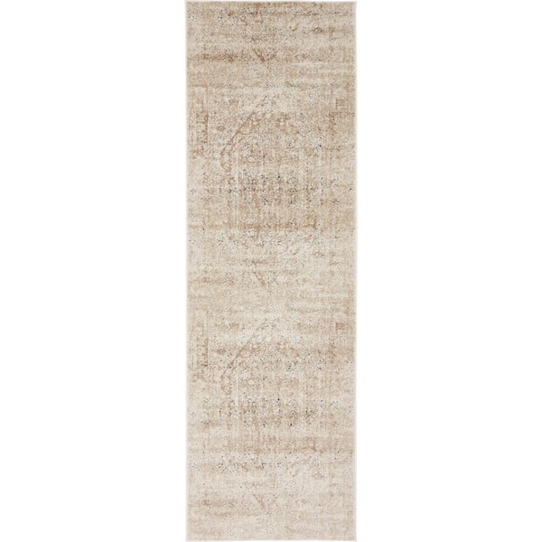 Unique Loom Chateau Quincy Beige 2' 2 x 6' 7 Runner Rug