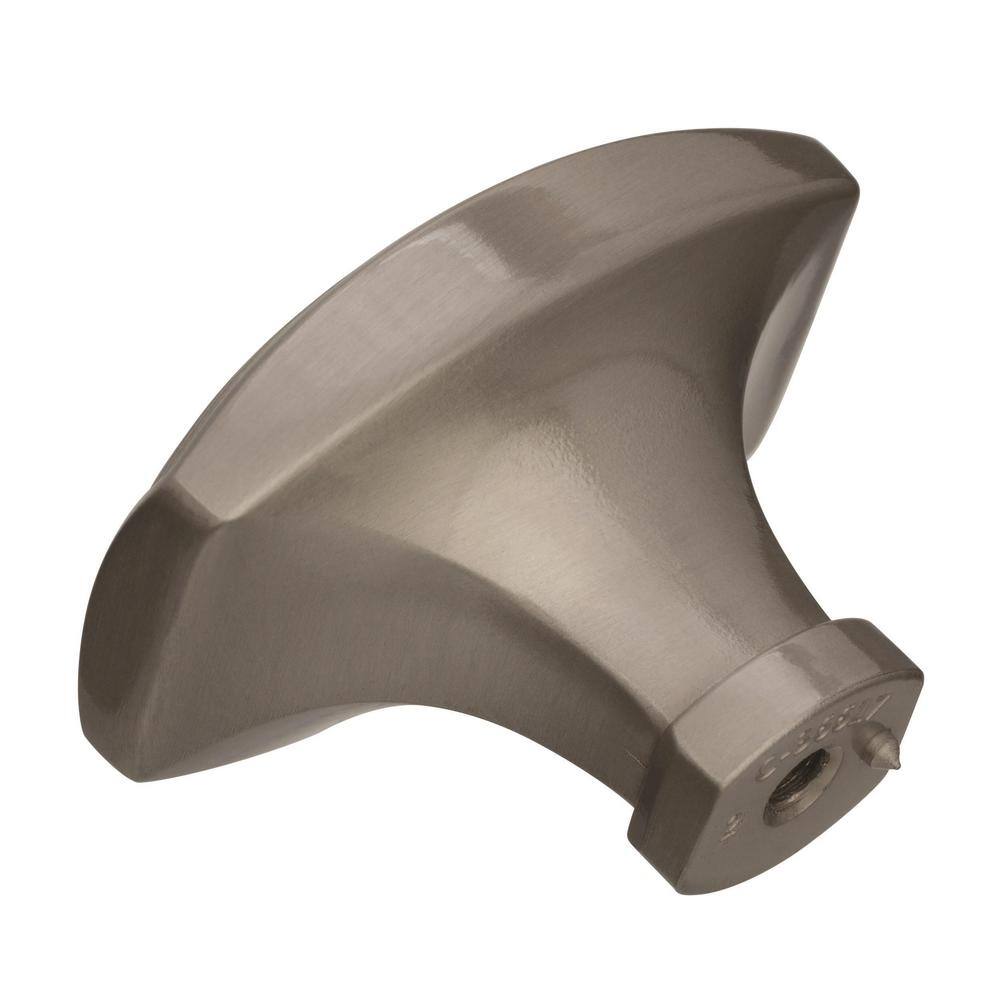 Satin Nickel Ribbed T-Handle Cabinet Knob with Mounting Hardware