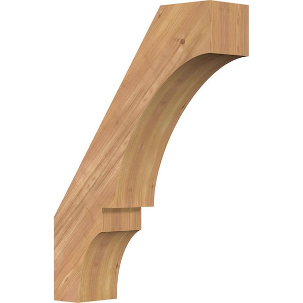 5 1/2"W x 20"D x 28"H Balboa Smooth Knee Brace, Western Red Cedar