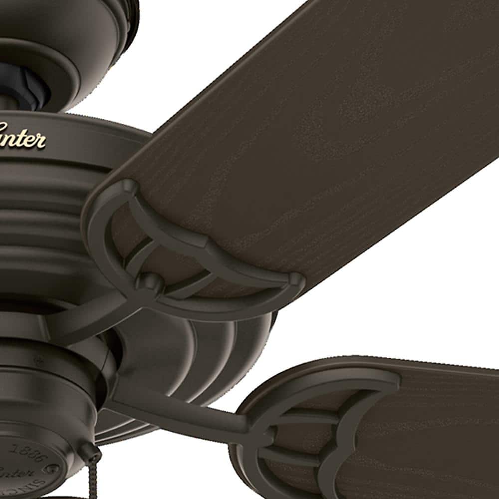 52" New Bronze Outdoor Ceiling Fan with Walnut Blades