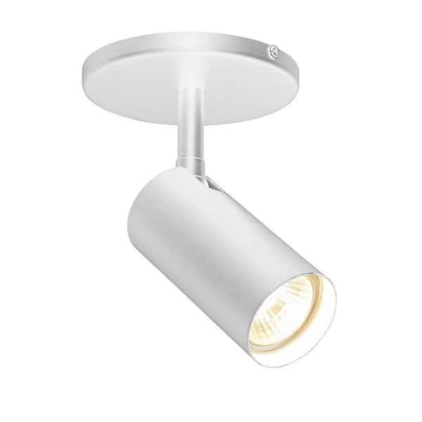 Dainolite Stanly 4.75 in. 1-Light Matte White Flush Mount Spotlight