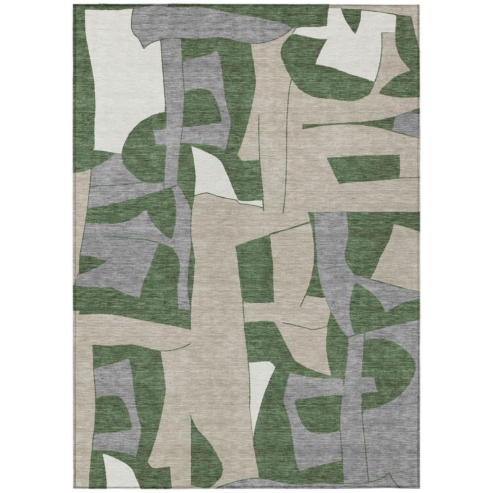 Chantille Machine Washable Indoor/Outdoor Abstract ACN2605 Olive 3 ft. x 4 ft. Area Rug price history on PriceWatchPro