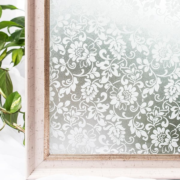 COTTON COLORS 35.4 in. x 78.7 in. Decorative and Privacy 3D Window Film