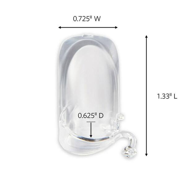 Outdoor Rope Light Clips, Clear, Damage Free Decorating, 12 Clips and 16 Strips