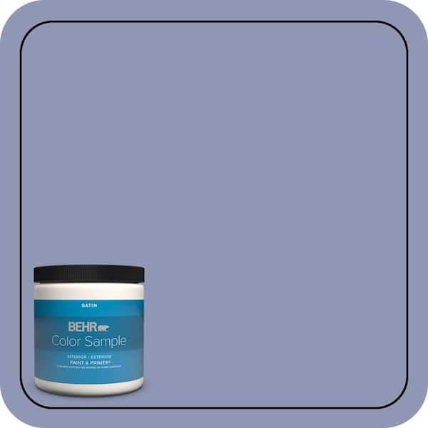 BEHR PREMIUM PLUS 8 oz. #S540-4 Vintage Ribbon Satin Enamel Interior/Exterior Paint & Primer Color Sample