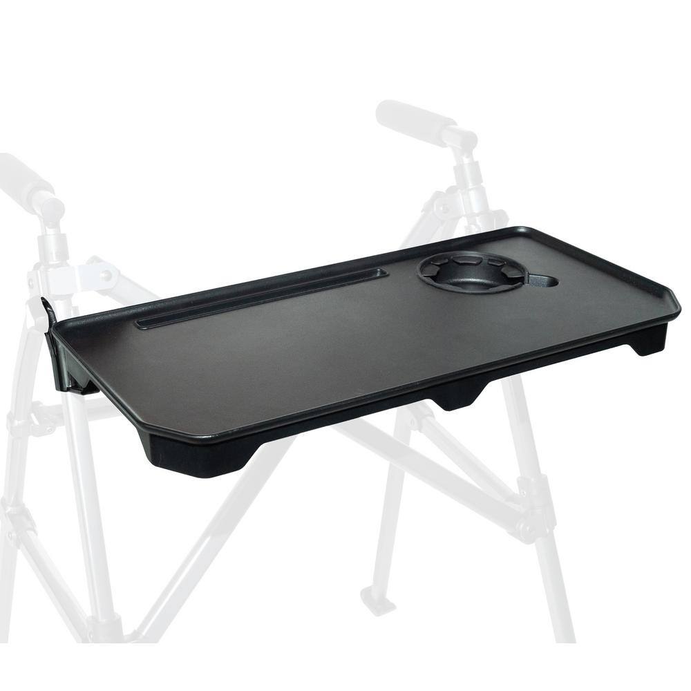 Stander Walker Tray Accessory and Cup Holder for Walkers and Rollators in Black 4314 The Home