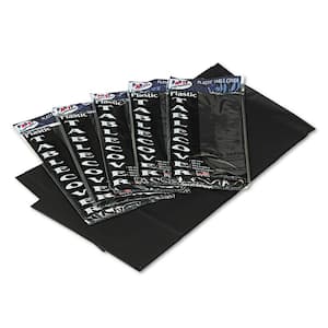 Black Disposable Plastic Table Set Rectangular Table Covers, 54 in. x 108 in. (6-Per Pack)
