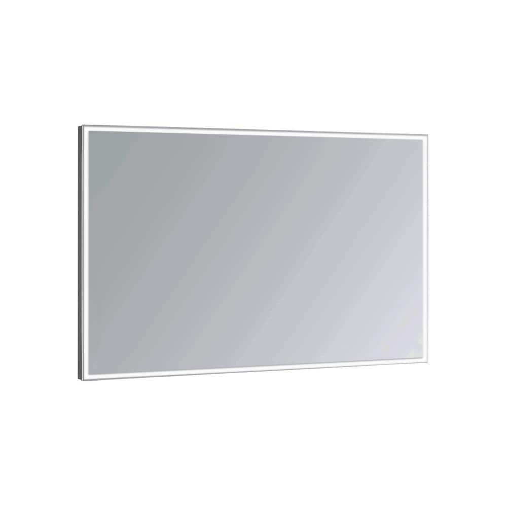 Edge 60 in. W x 32 in. H Rectangular Frameless Wall Mount Bathroom Vanity M