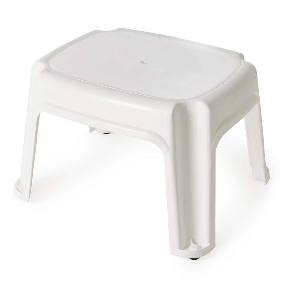 Extra Safe Non Slip 9.5 in. Plastic 1 Step Home Step Stool, White price history on PriceWatchPro