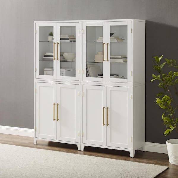 70.9'' Off-White Freestanding Pantry Tall Cabinet Storage Hutch