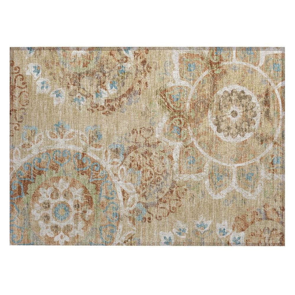 Chantille Machine Washable Indoor/Outdoor Abstract ACN2996 Copper 2 ft. x 3 ft. Accent Rug price history on PriceWatchPro
