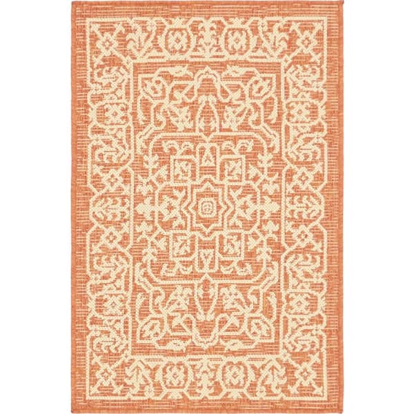 Unique Loom Outdoor Allover Terracotta 2' 0 x 3' 0 Area Rug