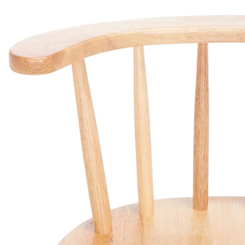 Natural Wood Swivel Windsor Counter Stool