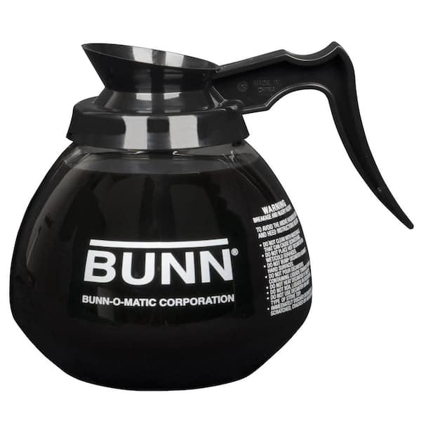 Bunn 12-Cup Commercial Glass Decanter, Black Handle, 42400.0101 42400.0101  - The Home Depot