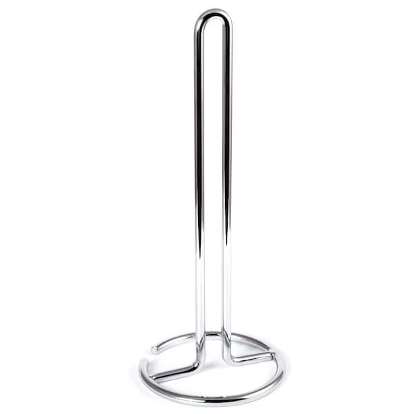 Heavy Duty Chrome Finished Wire Paper Towel Holder Kitchen Towel Dispenser for Kitchen Countertop Organize